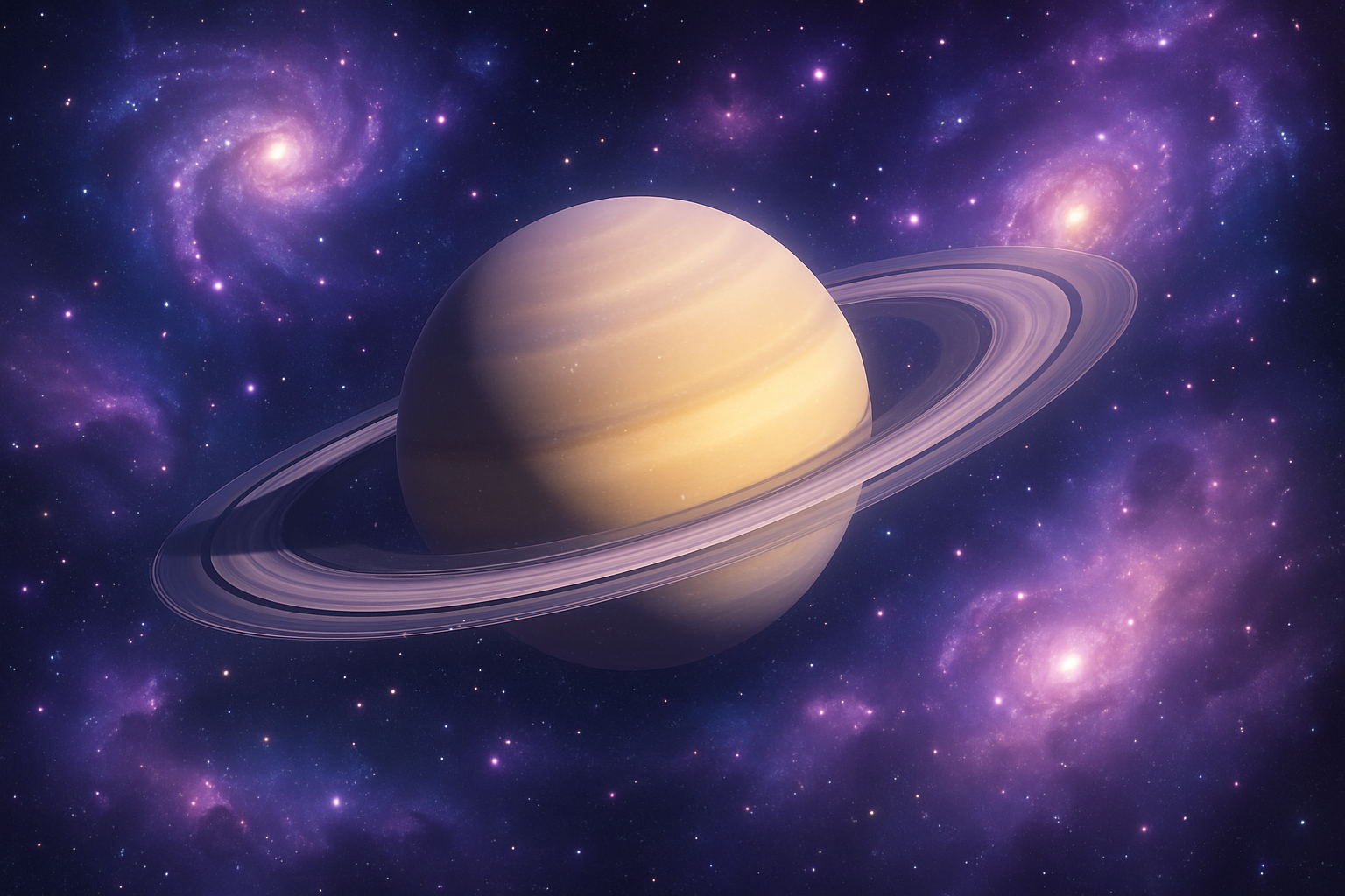 saturn with galaxies aesthetic